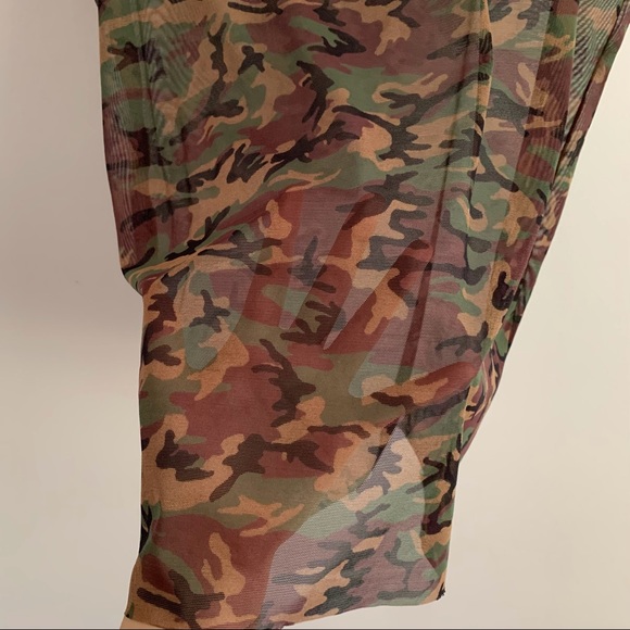 SOLD Gaultier sheer mesh camo tank top - Picture 5 of 5